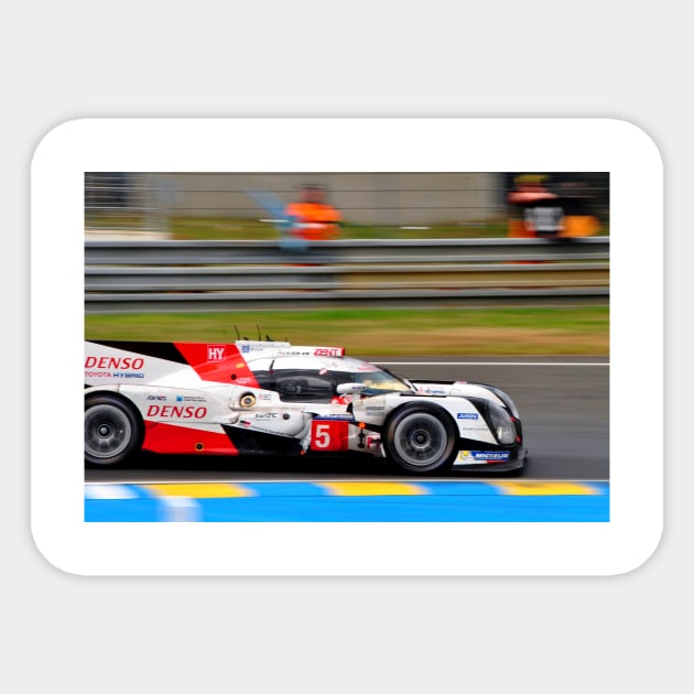 Toyota TS050-Hybrid no5 24 Hours of Le Mans 2016 Sticker by AndyEvansPhotos